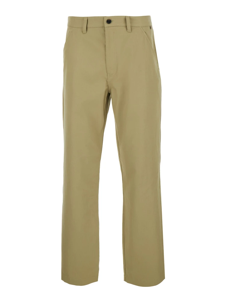ARTHUR Pants Beige with Elastic Waist in Cotton for Men