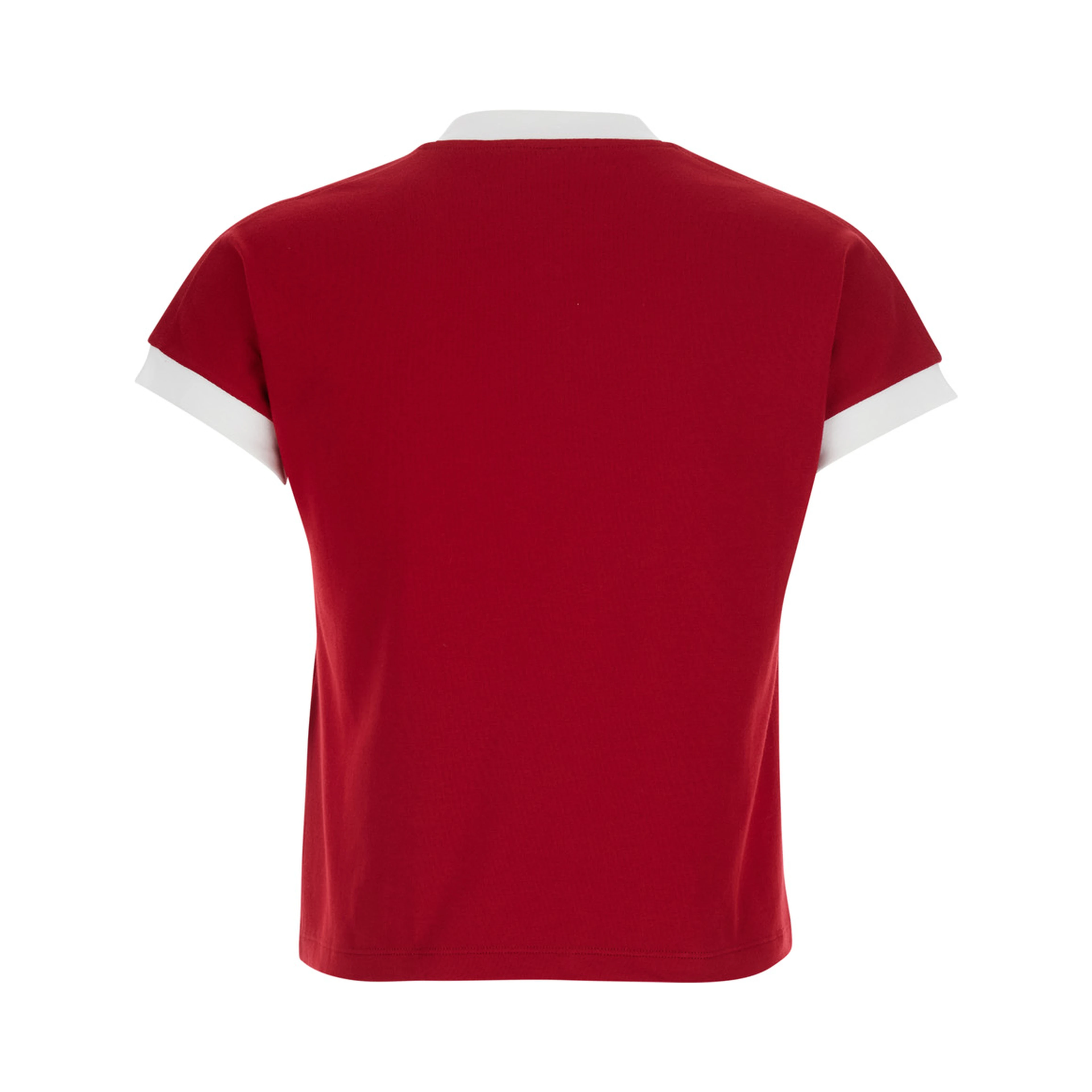 TSHIRT - Red - Logo Print T-Shirt on the Front - Cotton - Men