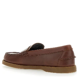 Loafers DOLPHIN WAXED RUBBER SOLE Brown Leather Men