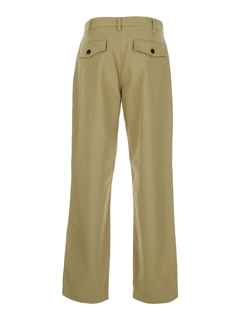 ARTHUR Pants Beige with Elastic Waist in Cotton for Men