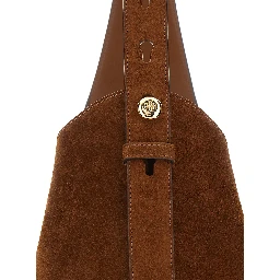 Shoulder Bag Romy with Adjustable Suede Strap Brown Women