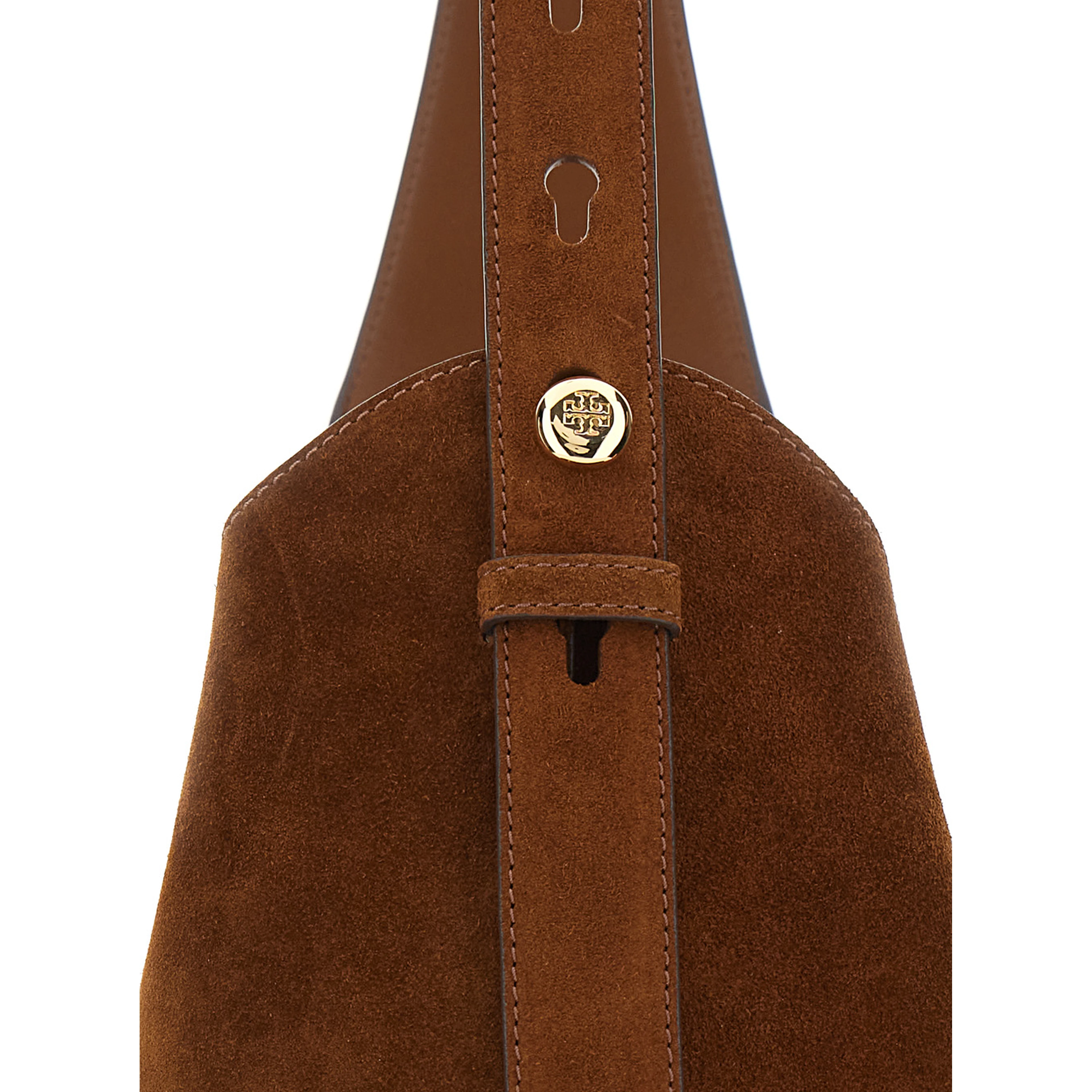 Shoulder Bag Romy with Adjustable Suede Strap Brown Women