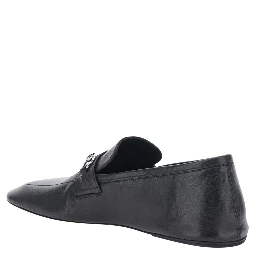 Edgar Black Loafers with Semi-Square Toe and Horsebit on the Front in Smooth Leather for Men