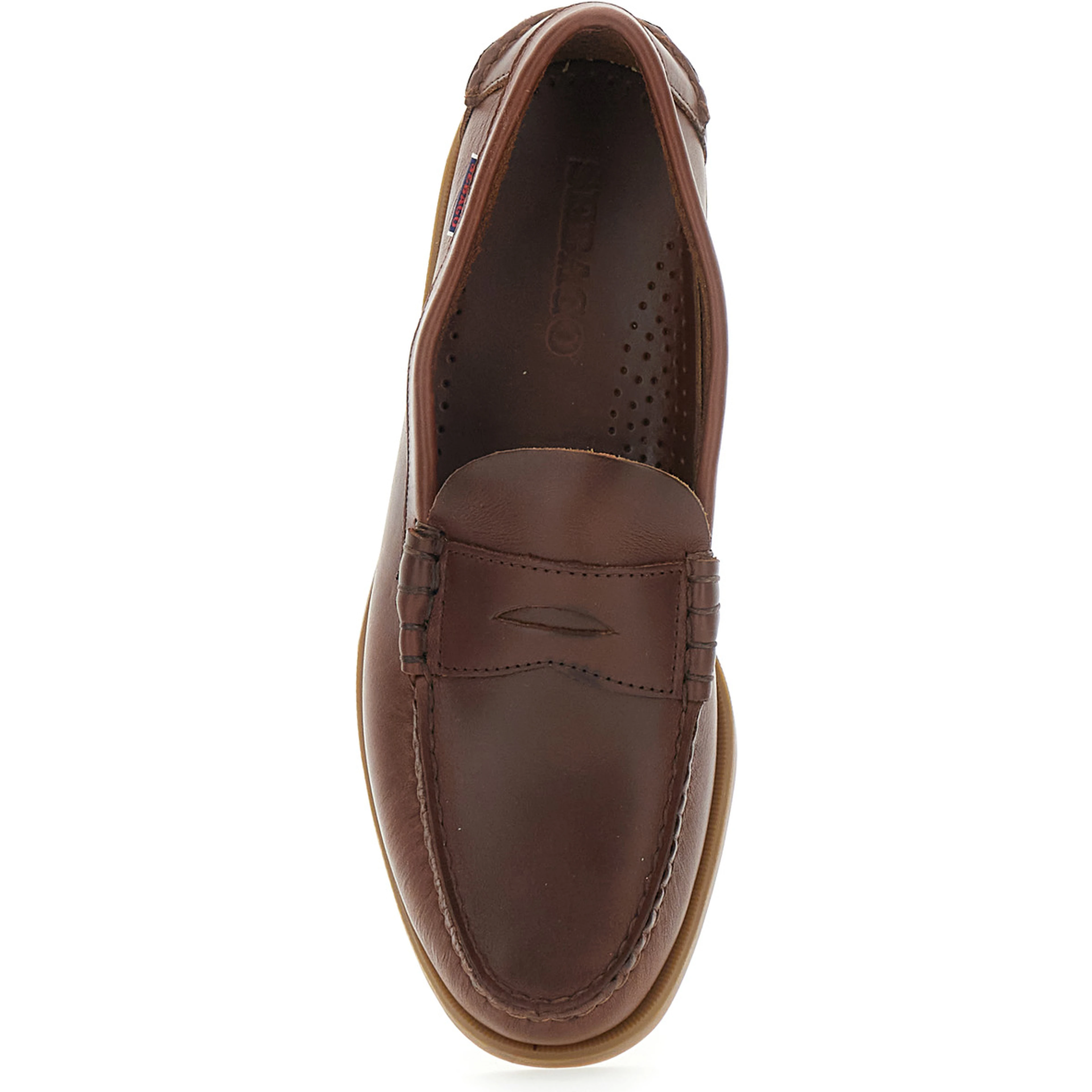 Loafers DOLPHIN WAXED RUBBER SOLE Brown Leather Men