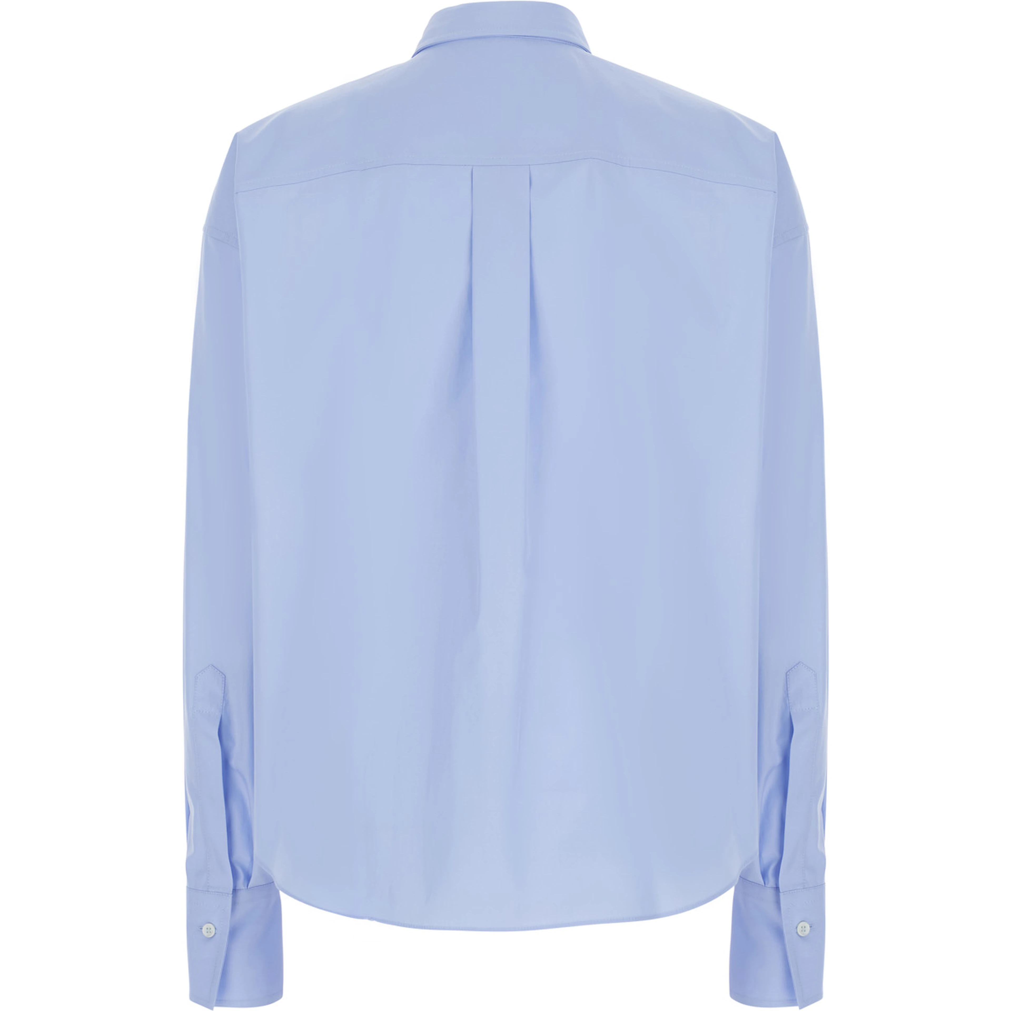 light blue shirt with Monili decoration on the collar in Cotton women