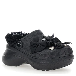 Jibbitz x Crocs Black Mule with Logo Plaque and Applications in Rubber Woman
