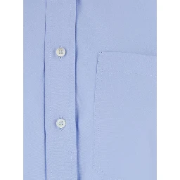 light blue shirt with Monili decoration on the collar in Cotton women