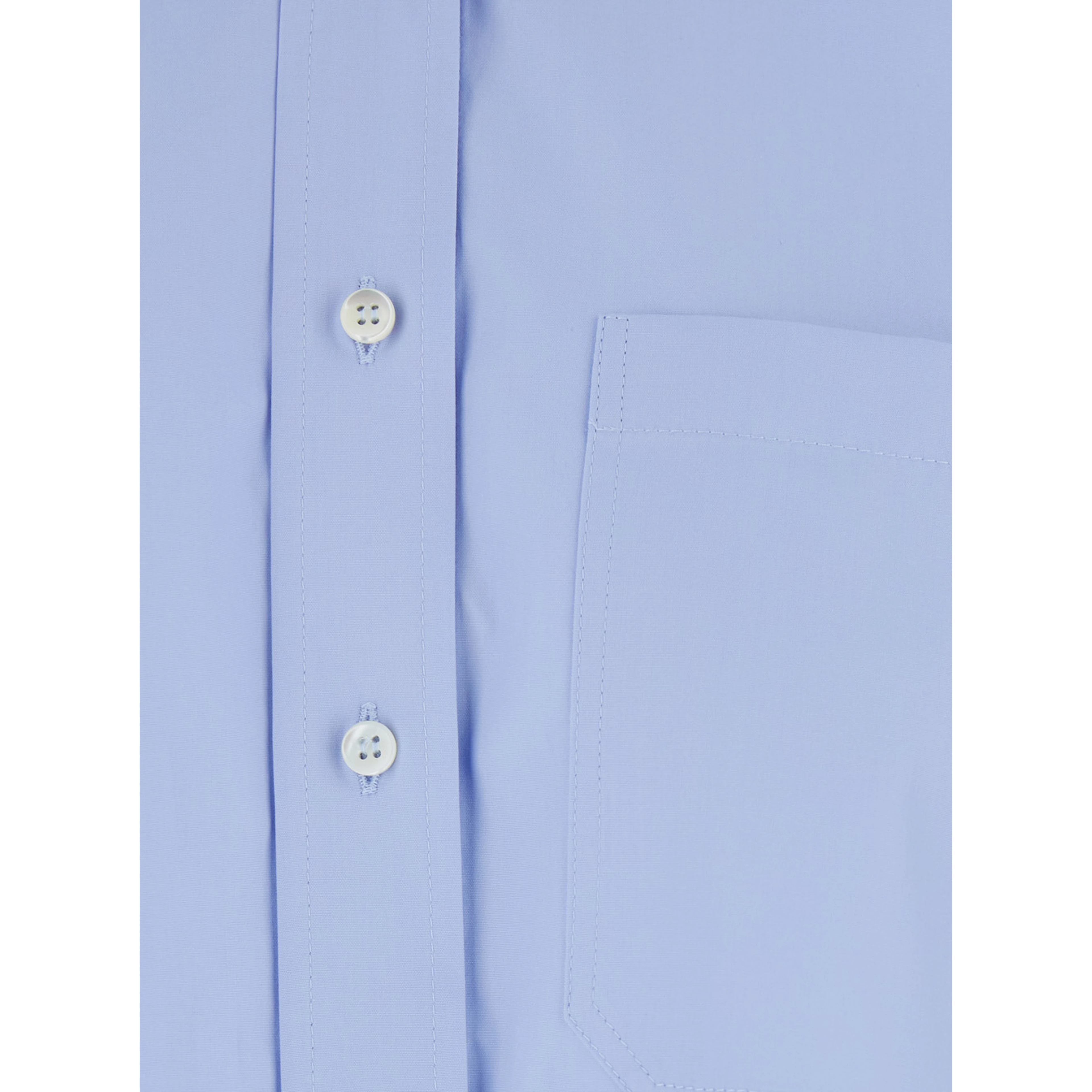 light blue shirt with Monili decoration on the collar in Cotton women