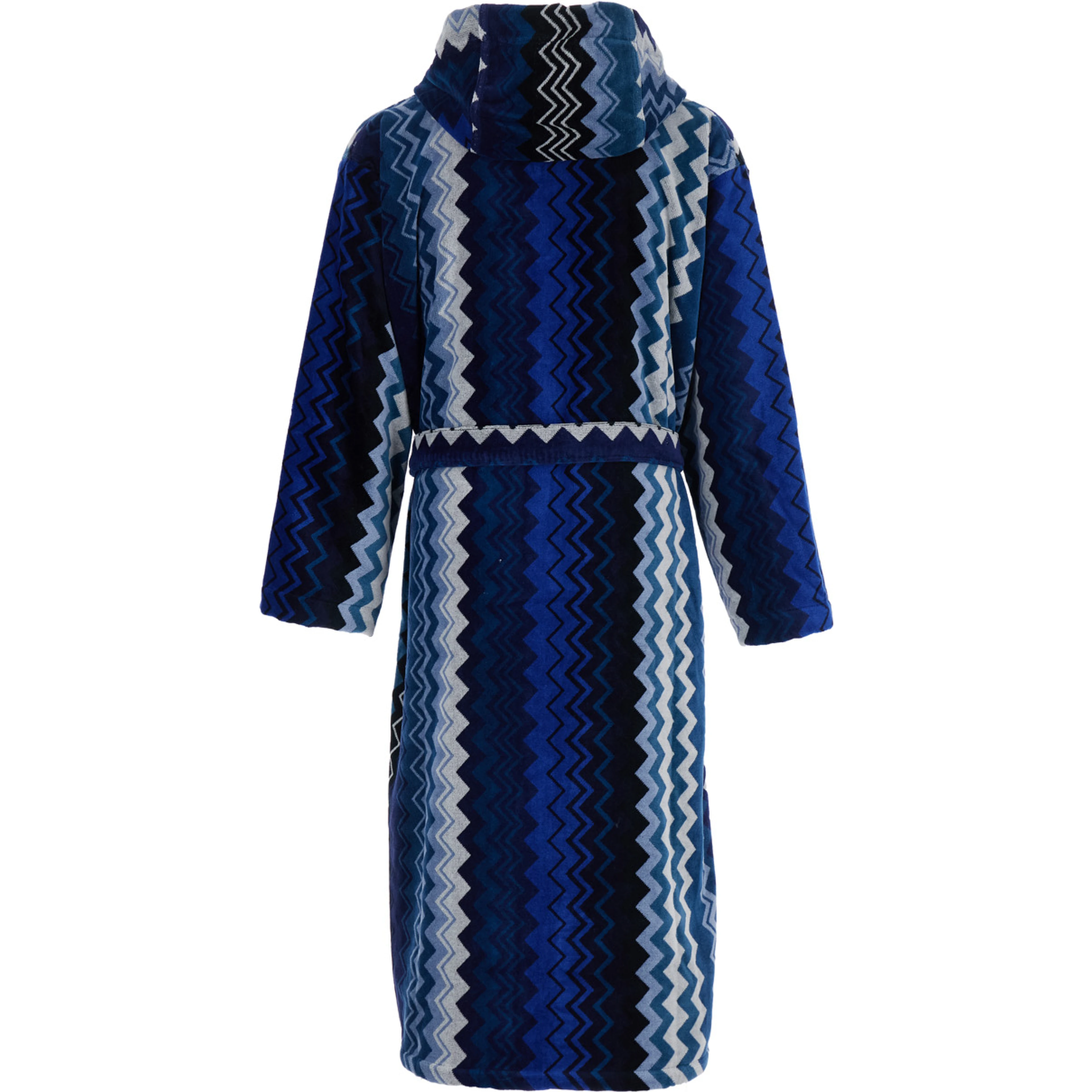 Giacomo Bathrobe with Hood in Tech Fabric Blue Unisex