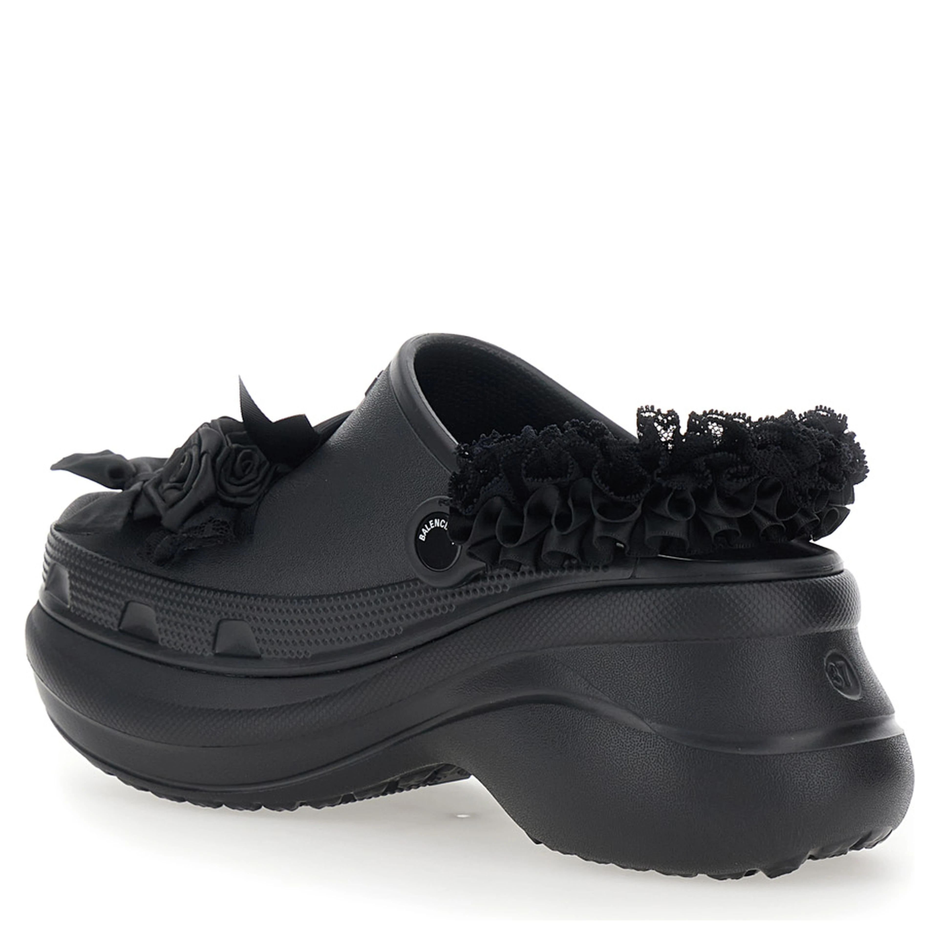 Jibbitz x Crocs Black Mule with Logo Plaque and Applications in Rubber Woman