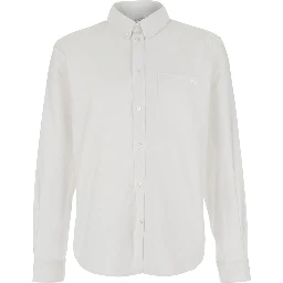 Shirt PROFILE FOX REGULAR SHIRT with Classic Collar and Long Sleeves in White Cotton for Men