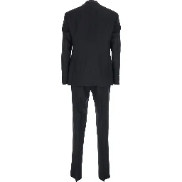 Single-breasted Suit with Peak Revers and Black Satin Details for Men