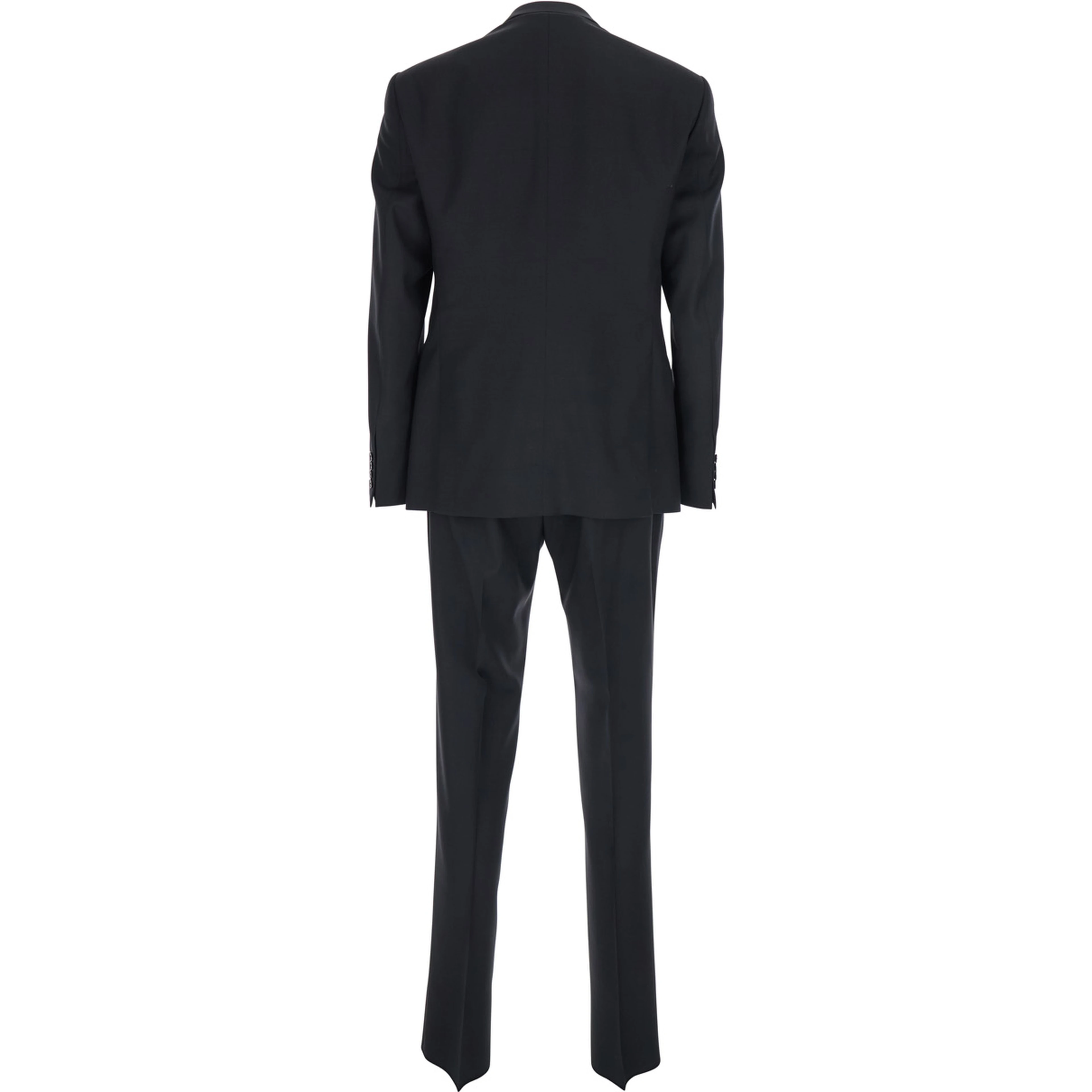 Single-breasted Suit with Peak Revers and Black Satin Details for Men