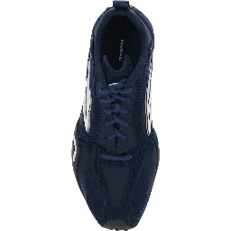 Sneaker Monday Ultra Low Top with Logo Detail on the Side and Velvet Inserts in Blue Tech Fabric for Men