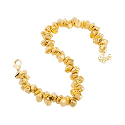 Necklace LACE SMALL STONE with Elegant Design in Gold Metal for Women