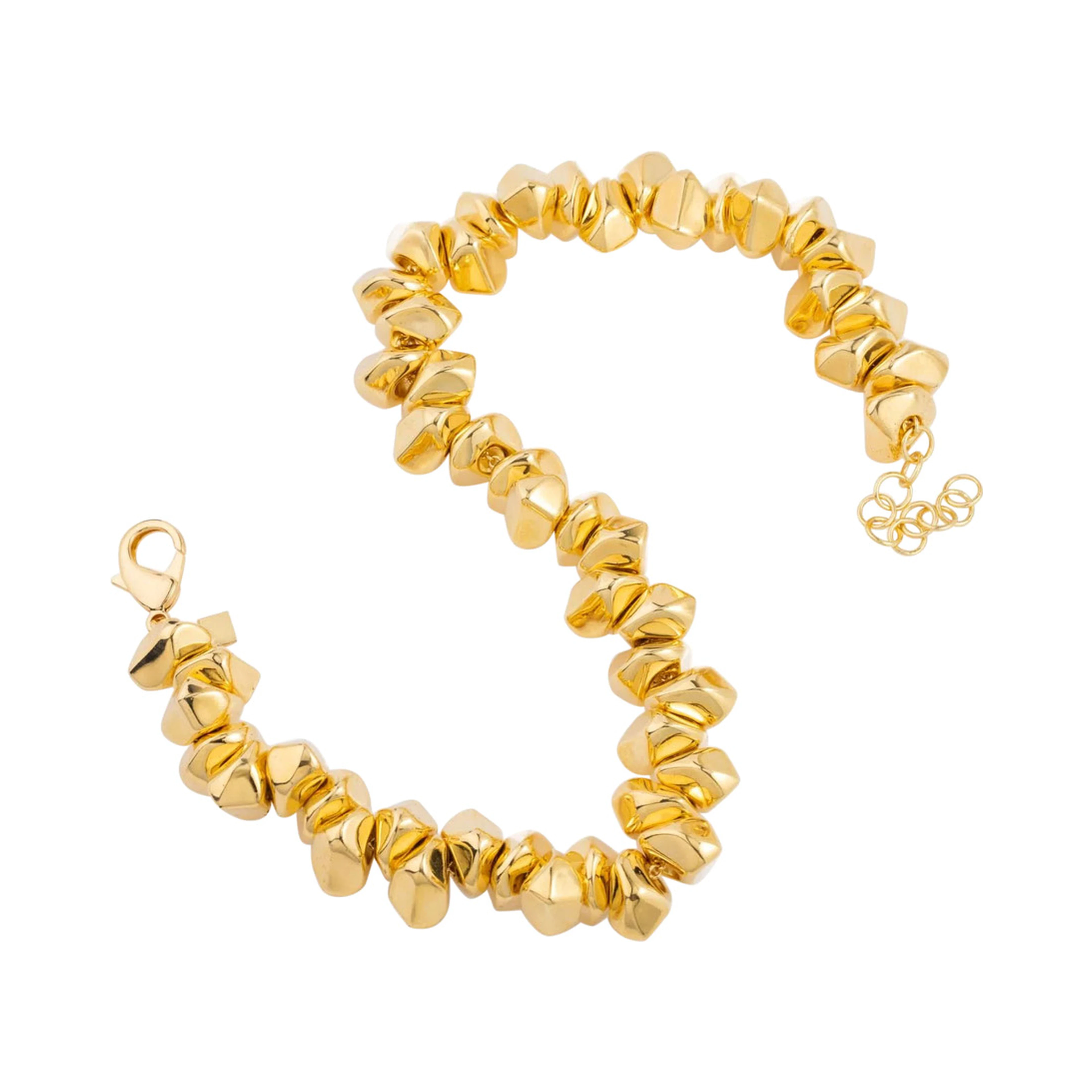 Necklace LACE SMALL STONE with Elegant Design in Gold Metal for Women