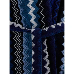 Giacomo Bathrobe with Hood in Tech Fabric Blue Unisex