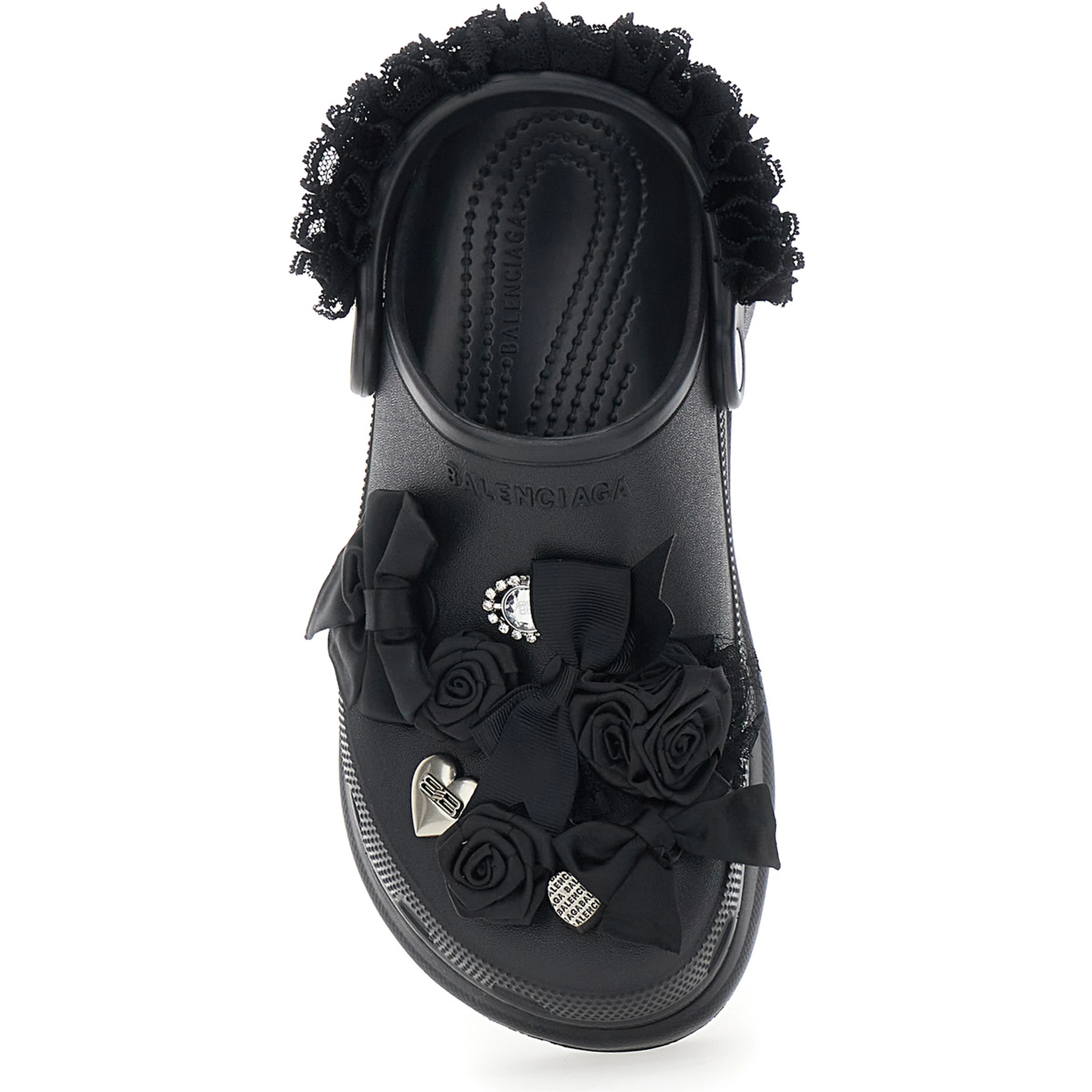 Jibbitz x Crocs Black Mule with Logo Plaque and Applications in Rubber Woman