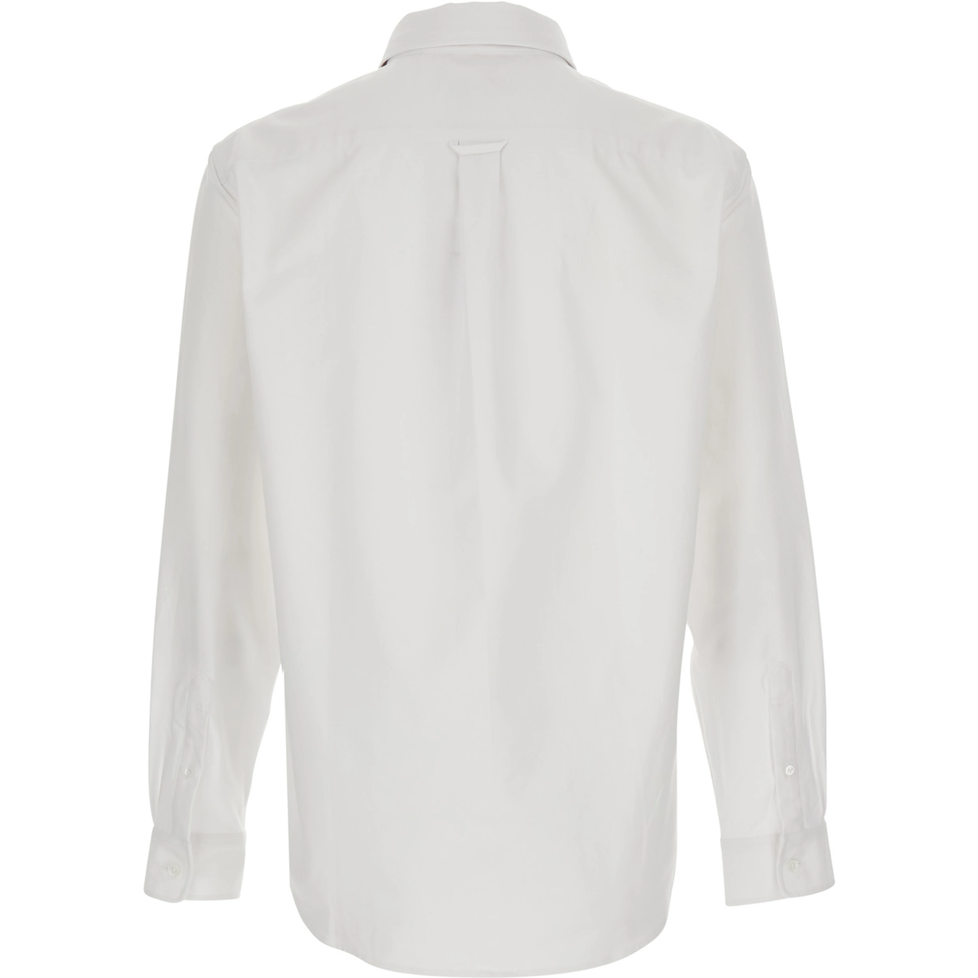 Shirt PROFILE FOX REGULAR SHIRT with Classic Collar and Long Sleeves in White Cotton for Men