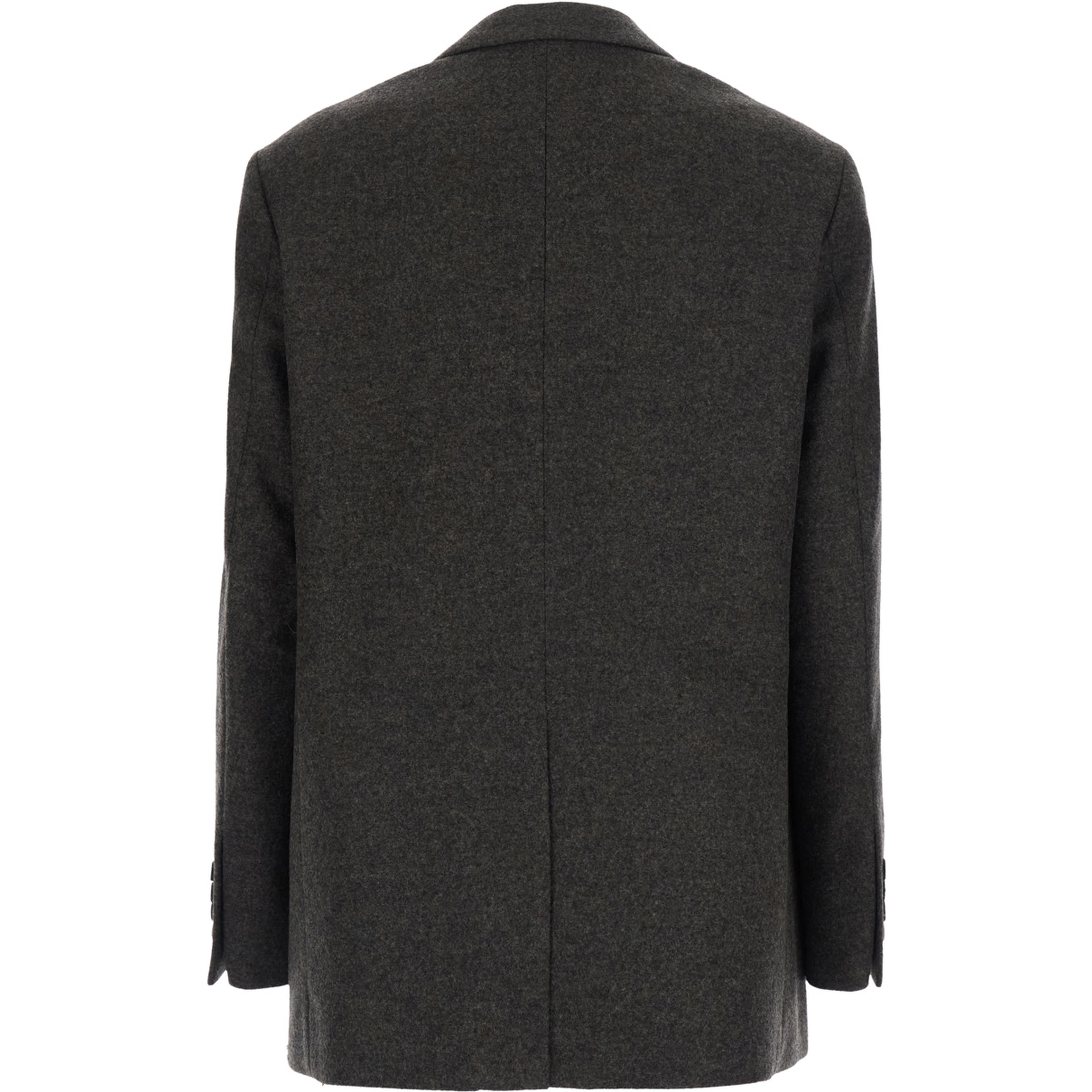 CLASSIC 2 BUTTON WOOL BLAZER with notched revers and side pockets in grey wool and cashmere for men