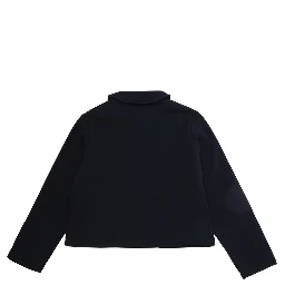 Blue Hoodie with logo lettering on the front and zip closure in Cotton Girl
