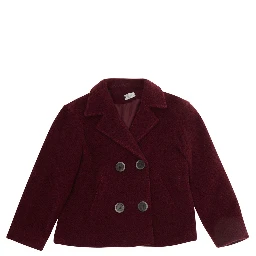 COAT with collar, long sleeves and front closure. Tech Fabric. Red. Girl