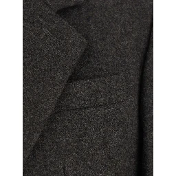 CLASSIC 2 BUTTON WOOL BLAZER with notched revers and side pockets in grey wool and cashmere for men