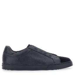 Spencer Blue Low Top Sneakers with slip-on design in leather for men