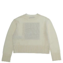 MX0404MX043MAXK41FMX102 Sweater with round neck and long sleeves in wool and acrylic white for Girl