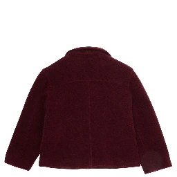 COAT with collar, long sleeves and front closure. Tech Fabric. Red. Girl