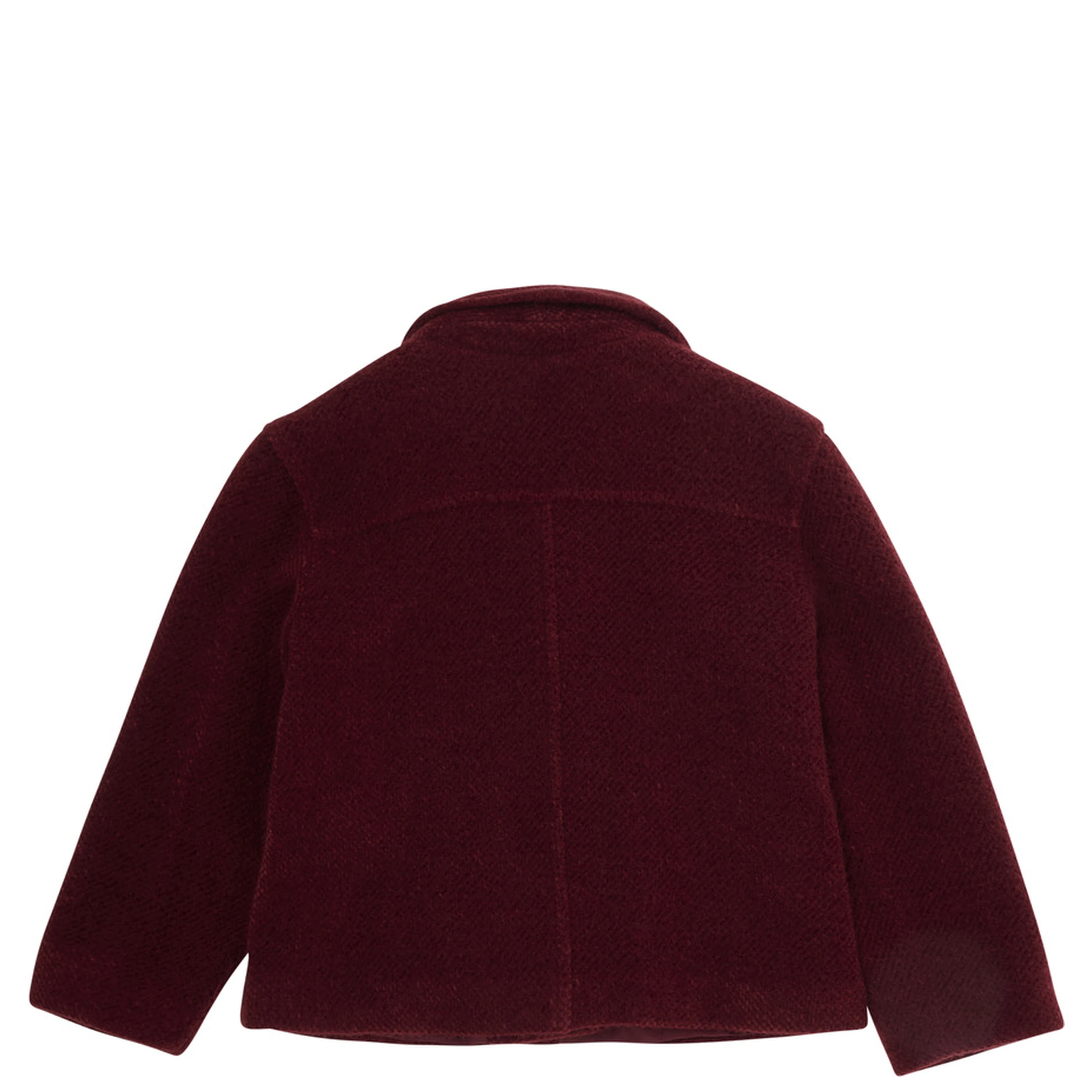 COAT with collar, long sleeves and front closure. Tech Fabric. Red. Girl