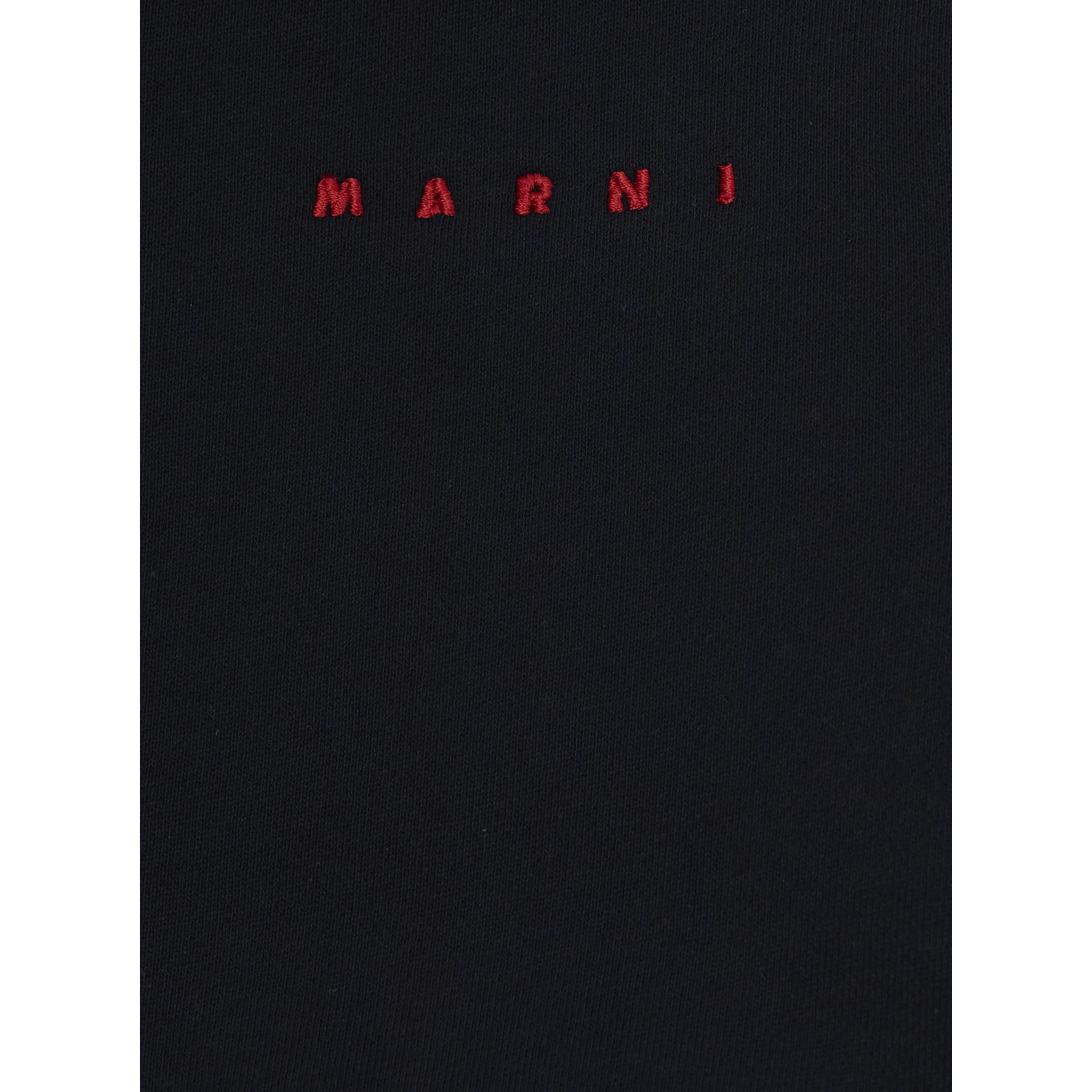 Blue Hoodie with logo lettering on the front and zip closure in Cotton Girl