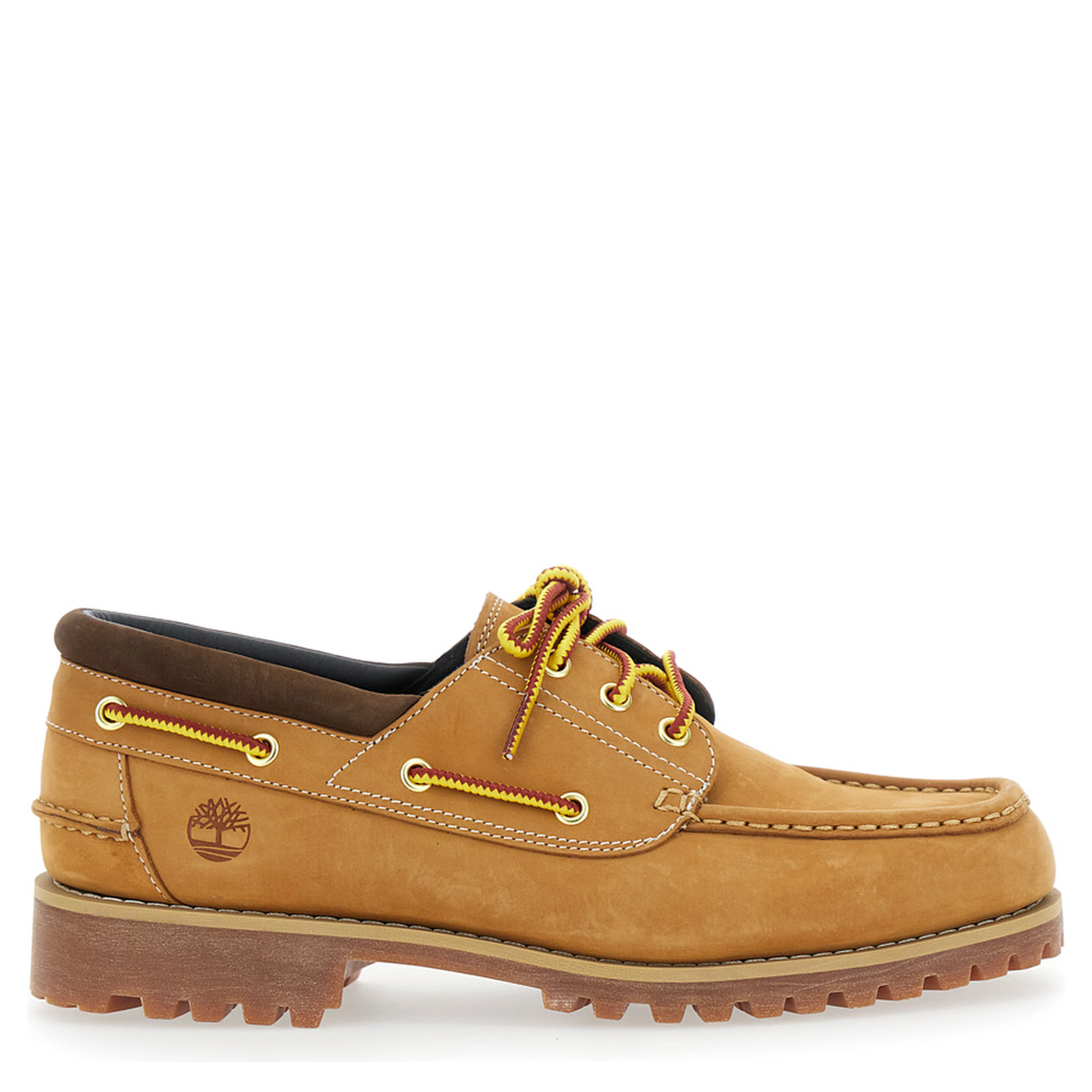 Loafers Beige with Contrast Stitching in Leather Men