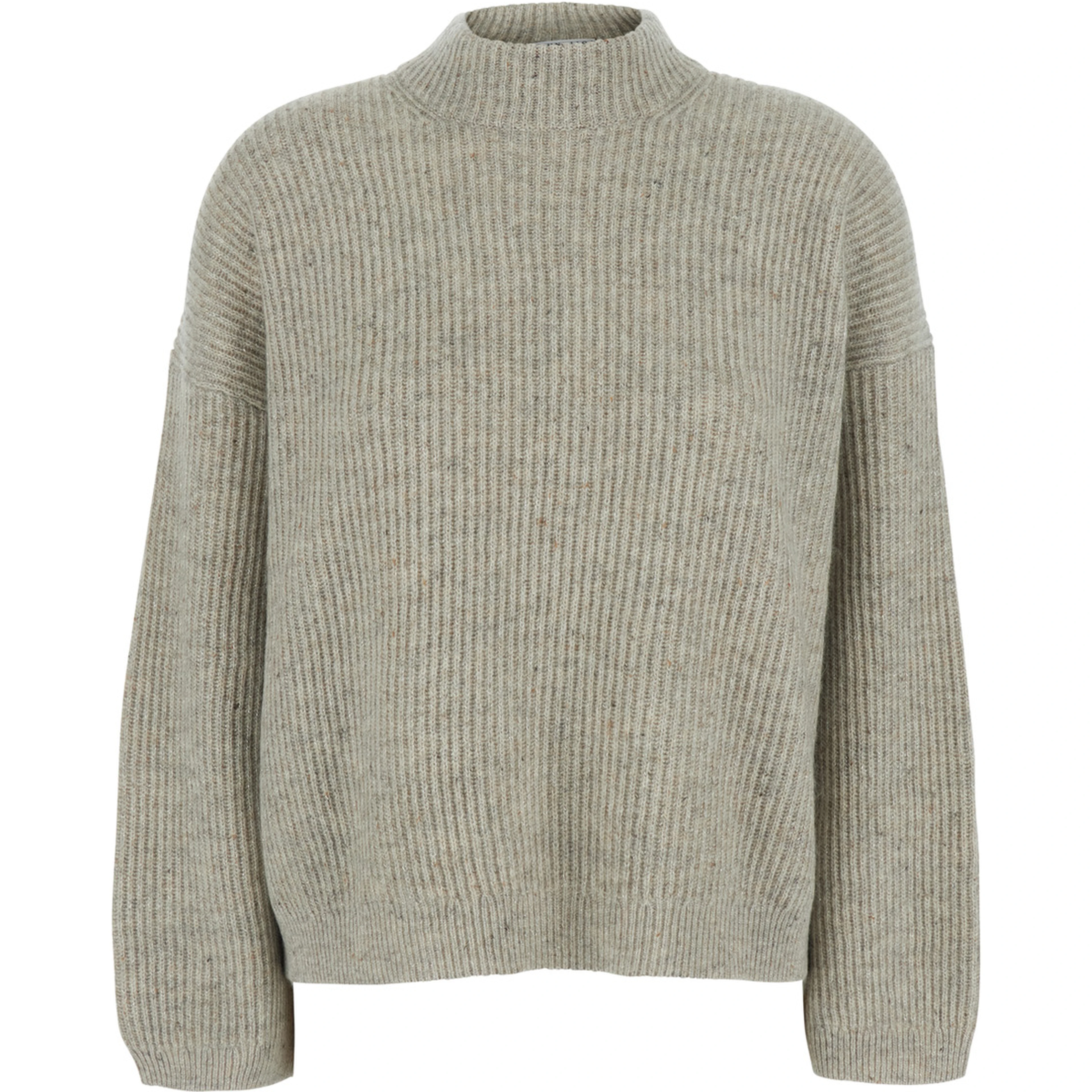 Gray Turtleneck Knit Sweater in Cashmere for Women