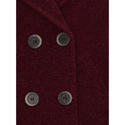 COAT with collar, long sleeves and front closure. Tech Fabric. Red. Girl