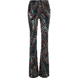 High-waisted Devorè Pants with Pockets Multicolor Women