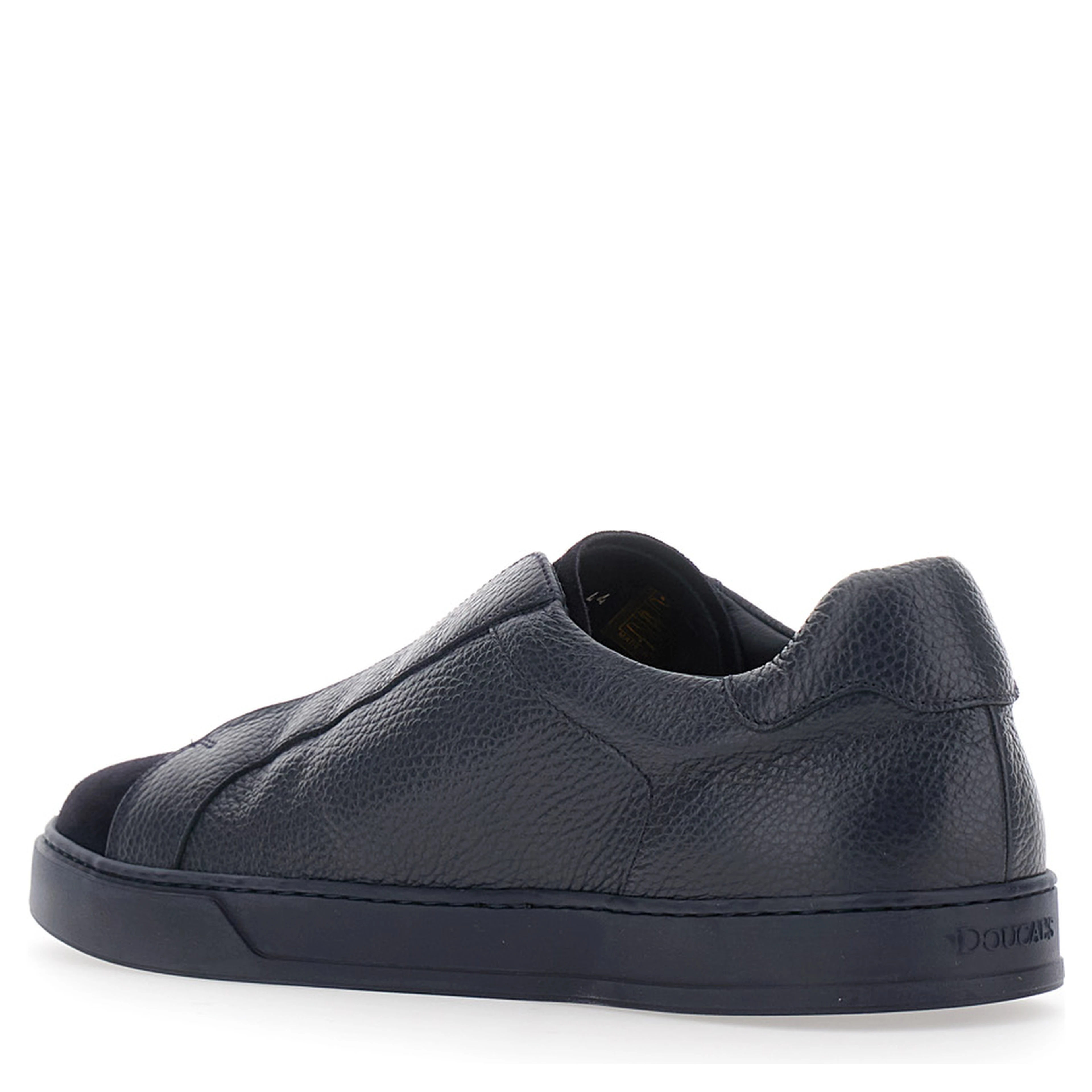 Spencer Blue Low Top Sneakers with slip-on design in leather for men