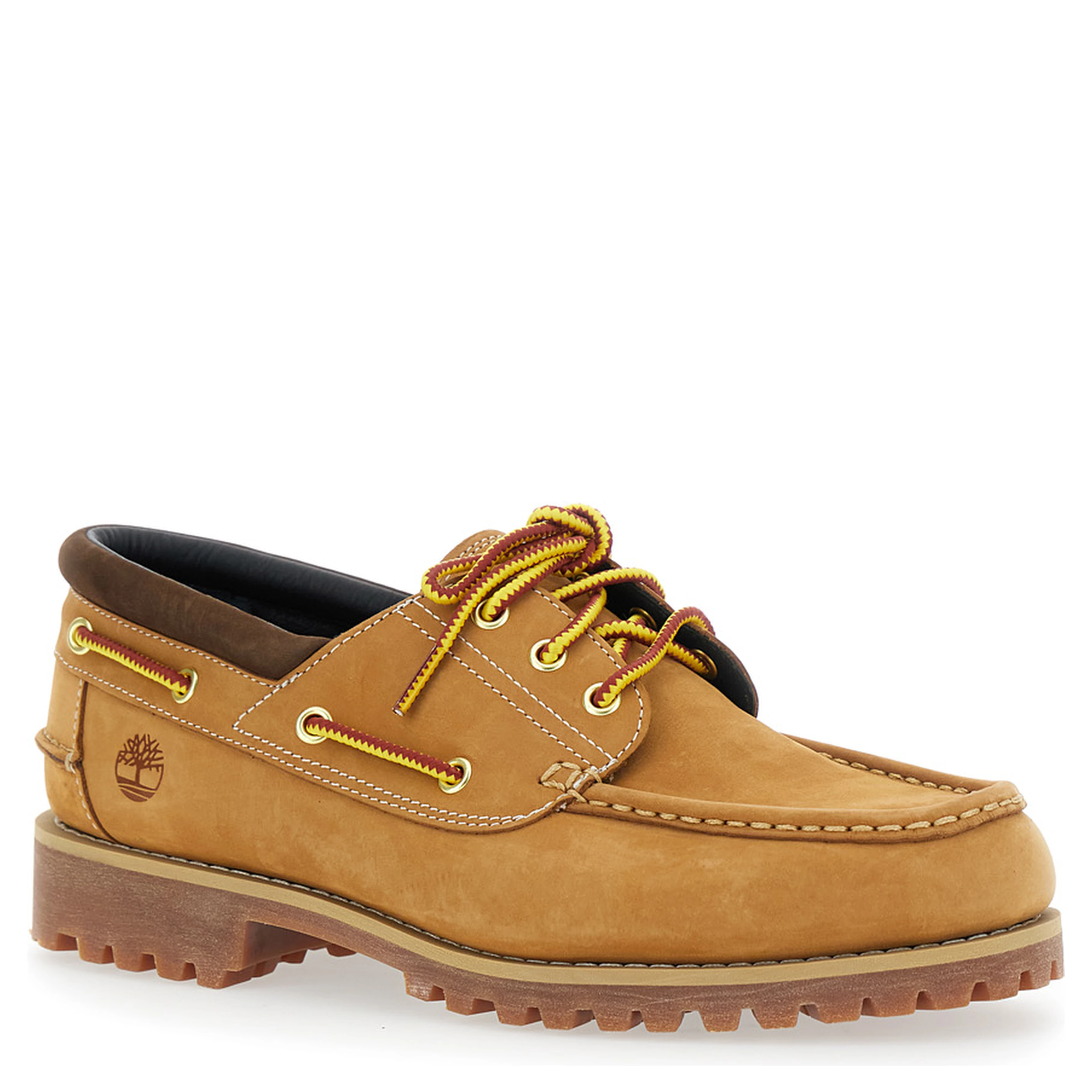 Loafers Beige with Contrast Stitching in Leather Men