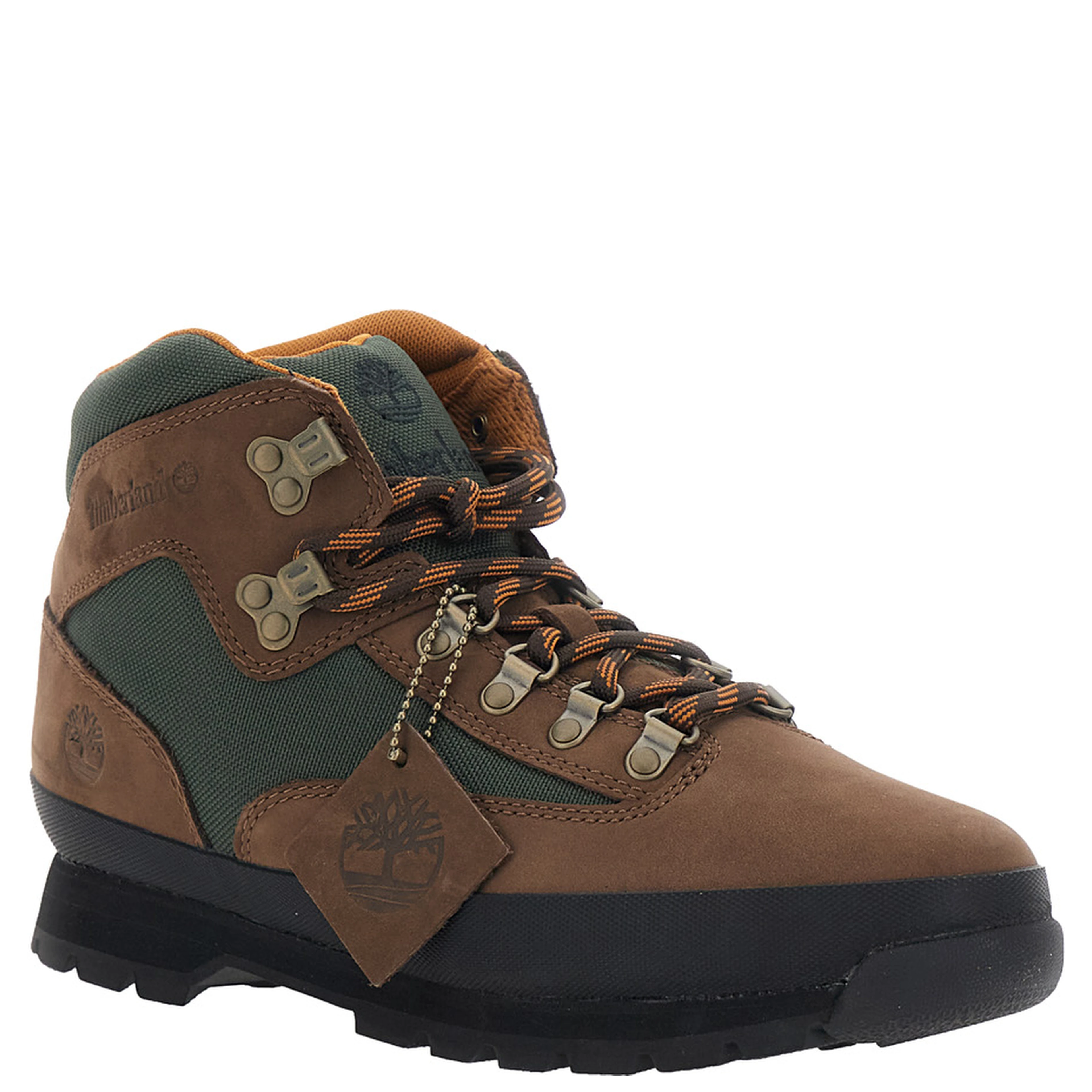 EURO HIKER Brown Ankle Boots with Logo Pendant and Lace Closure in Suede Men