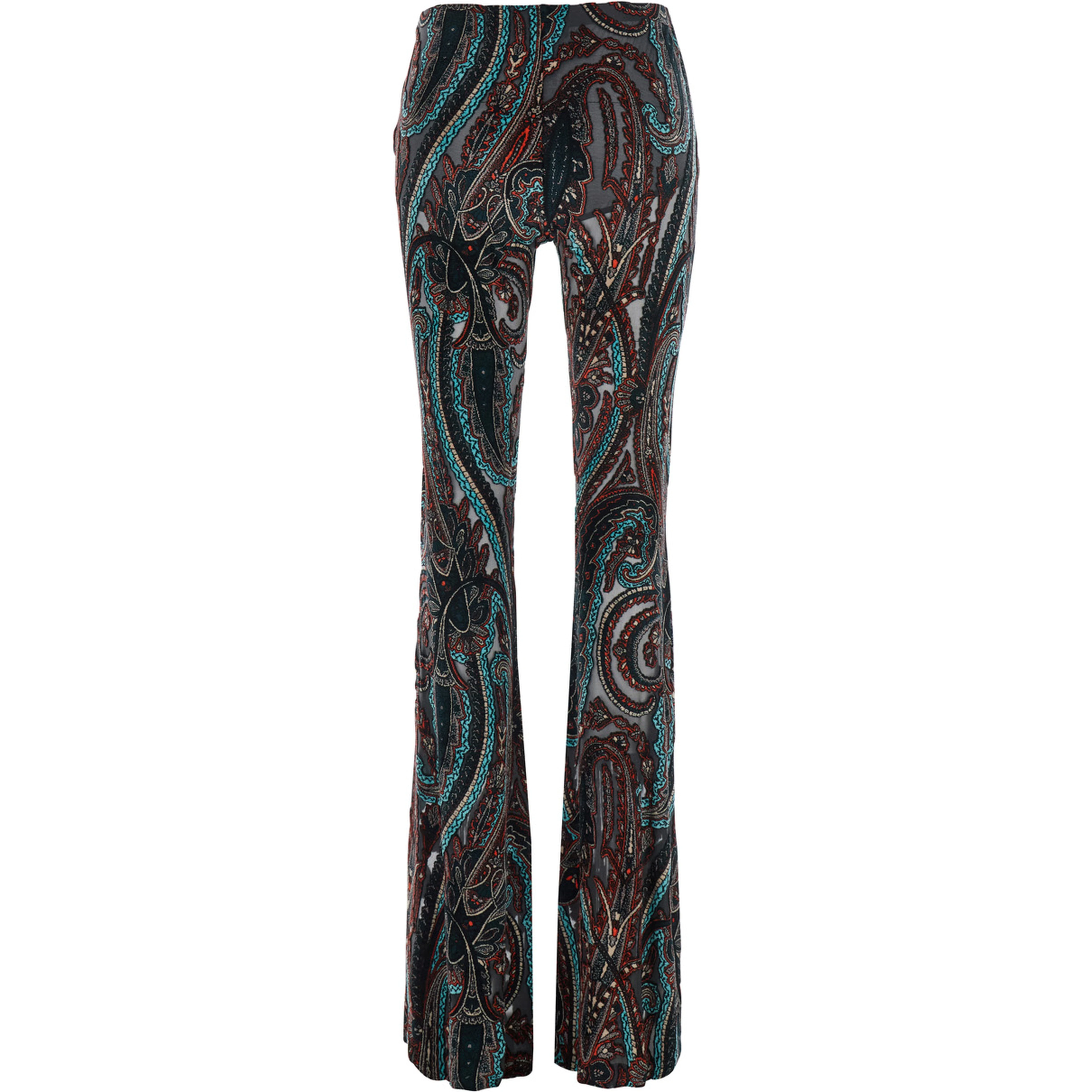 High-waisted Devorè Pants with Pockets Multicolor Women