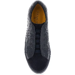 Spencer Blue Low Top Sneakers with slip-on design in leather for men