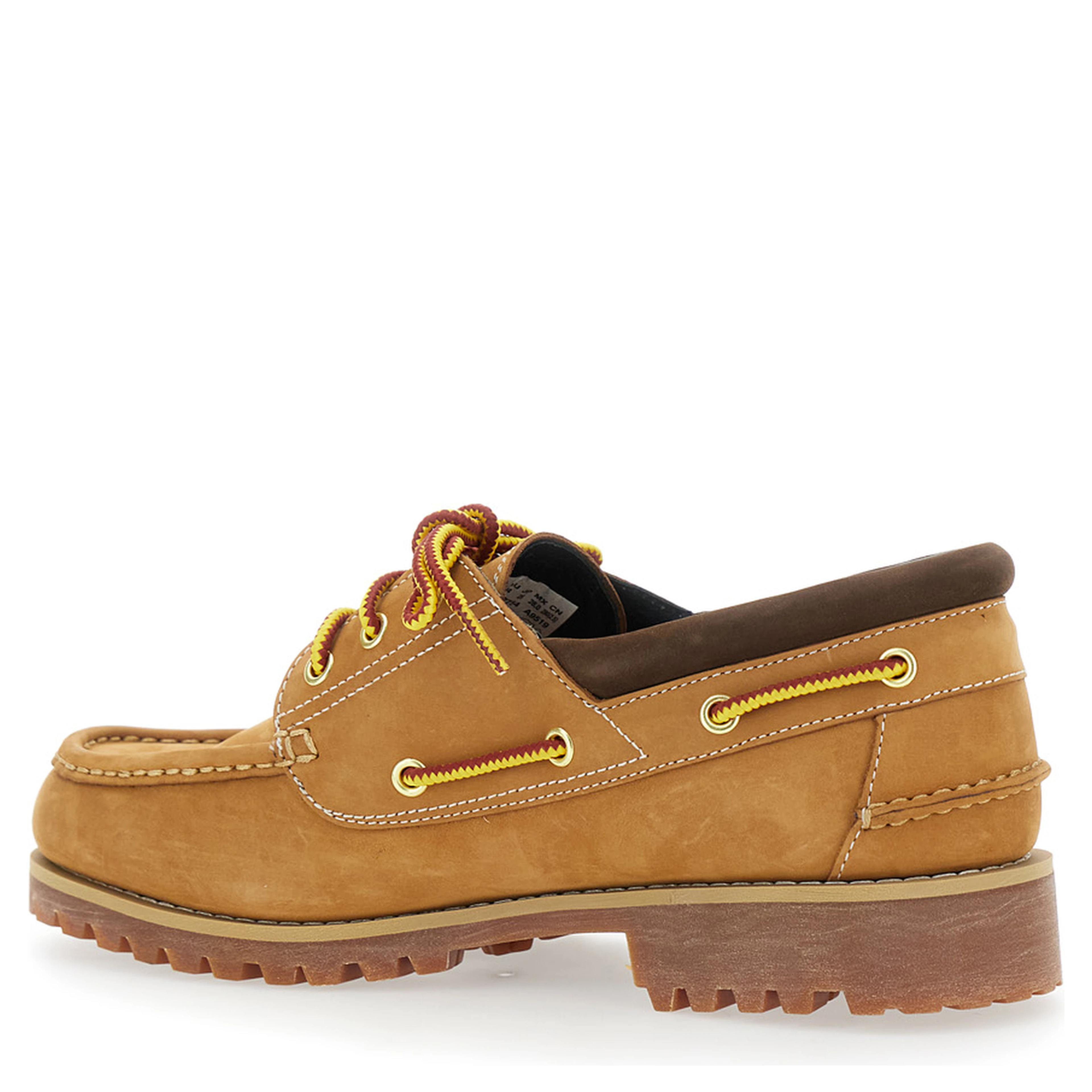 Loafers Beige with Contrast Stitching in Leather Men