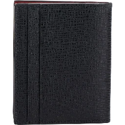 Card holder with Gancini detail in Black Leather for Men