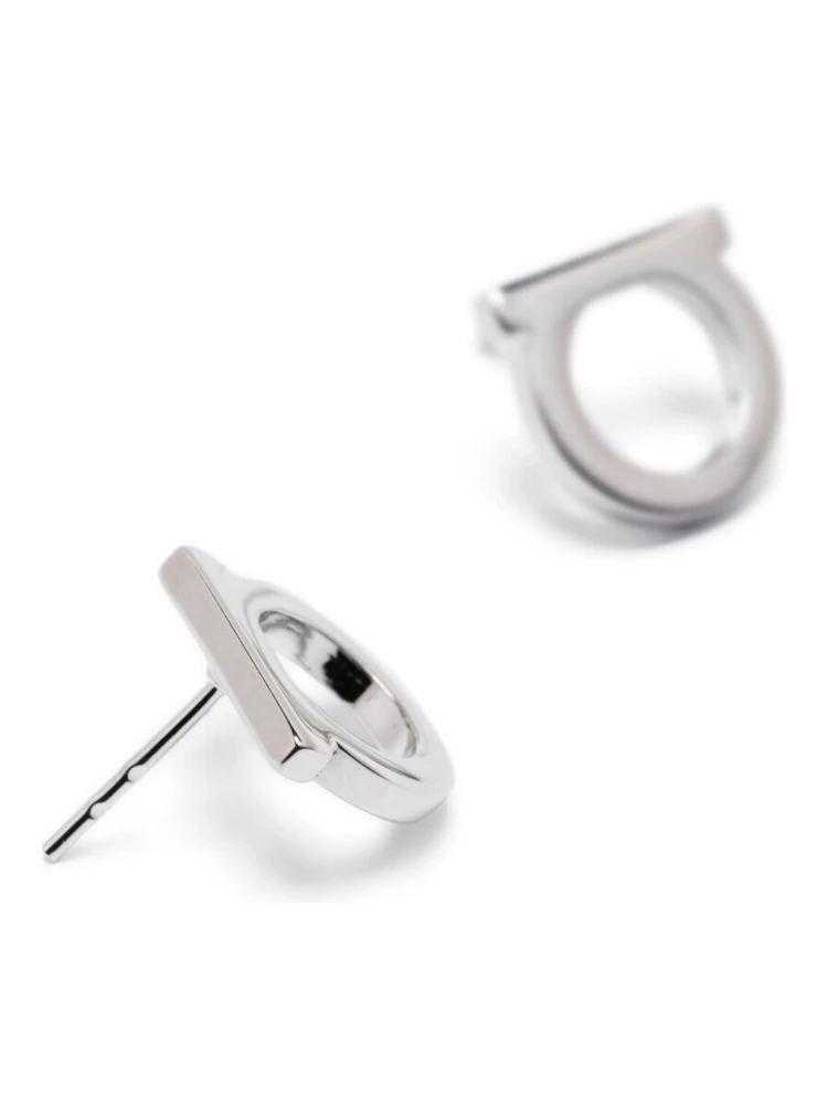 Gancini Earrings with Silver-Colored Brass Plate for Women alternative