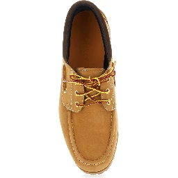 Loafers Beige with Contrast Stitching in Leather Men