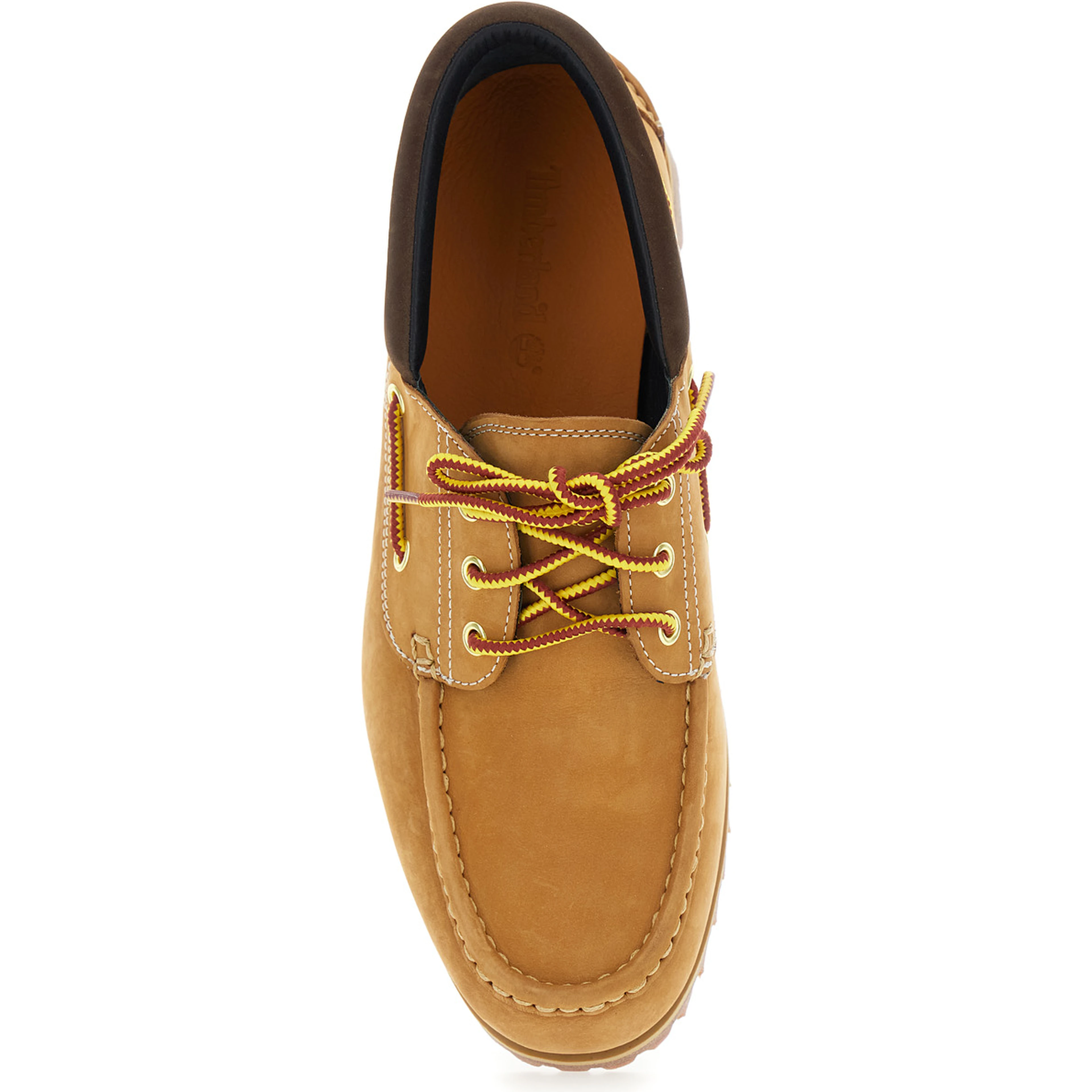 Loafers Beige with Contrast Stitching in Leather Men
