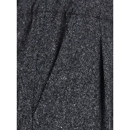Grey Trousers with semi-elasticated waist and cuffs in Wool Blend women