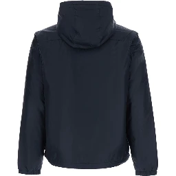 blue Jacket with Front Zip Closure and Side Pockets in Tech Fabric men