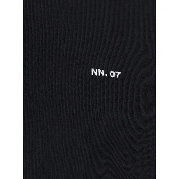 Black T-Shirt with Round Neck and Short Sleeves for Men