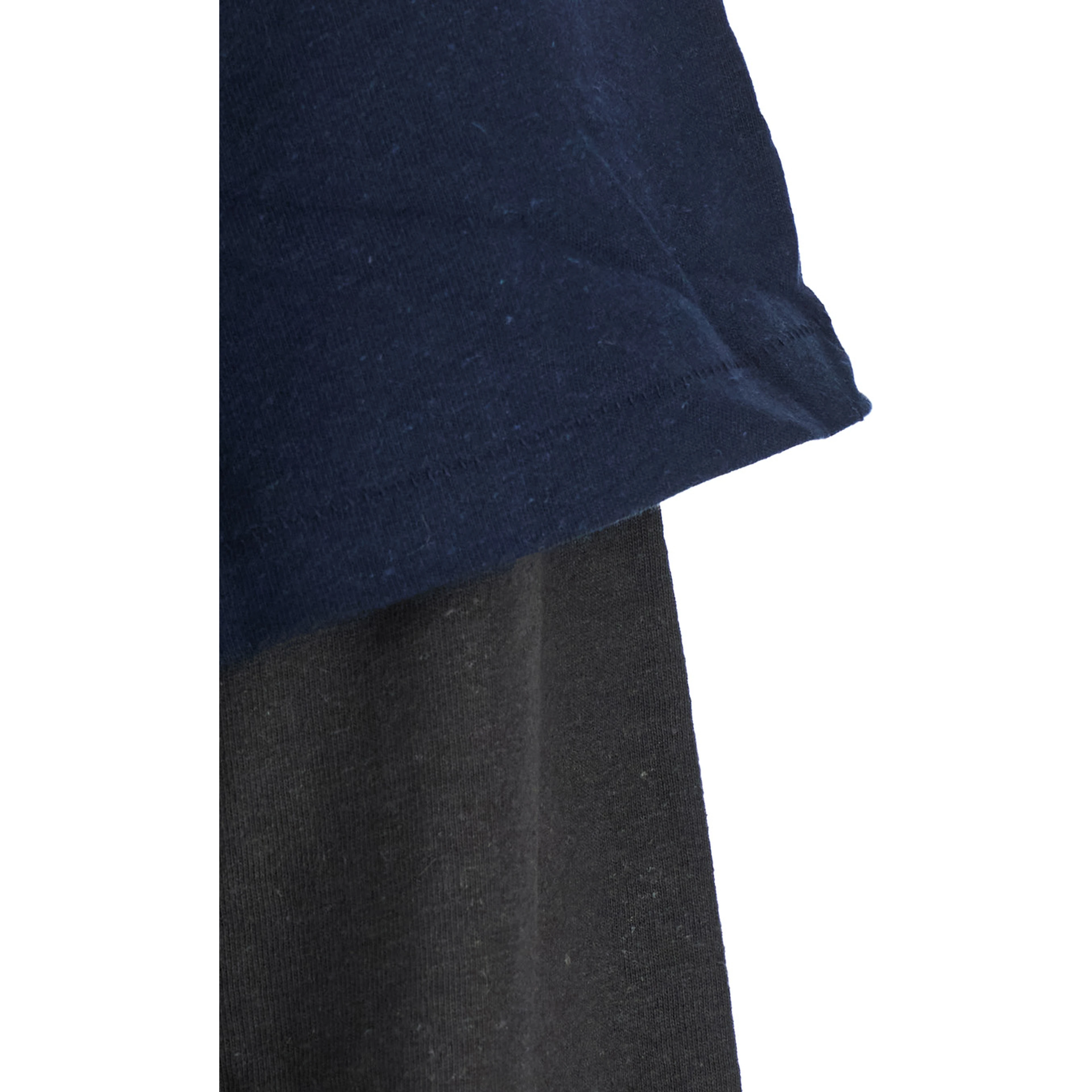 Tshirt LAYERED MIX CUT LONG-SLEEVE with long sleeves in hemp and cotton blue unisex